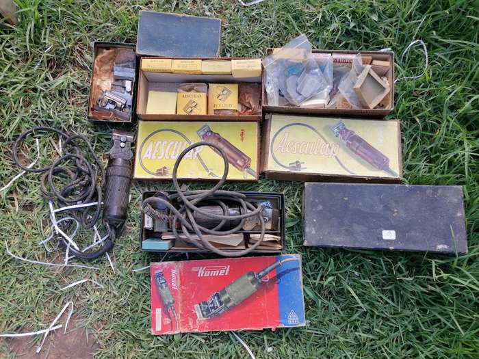 Very old shaver collection with lots of spares