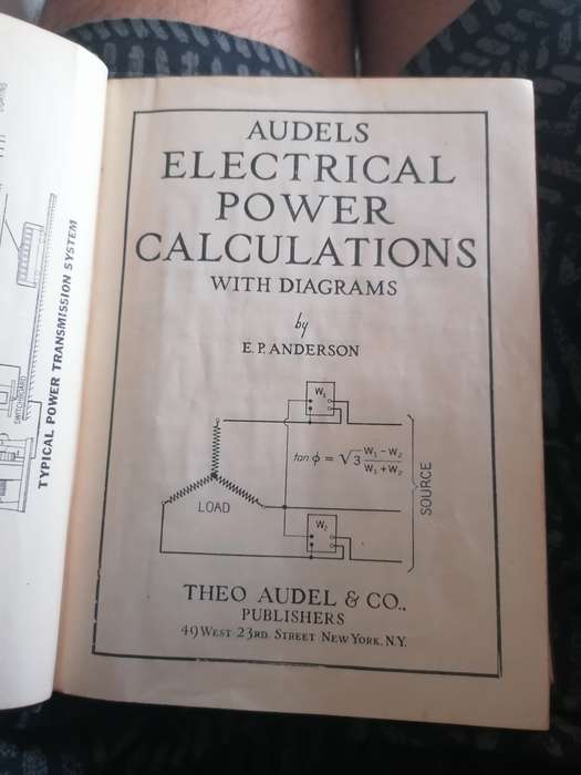 audels electric power calculations with diagrams by e.p anderson