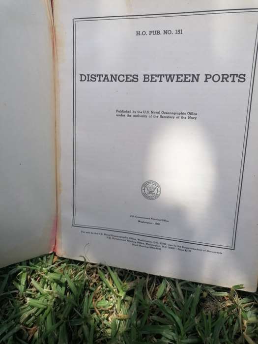 Distances Between Ports. H.O. PUB. NO. 151 DEPARTMENT OF THE US NAVY