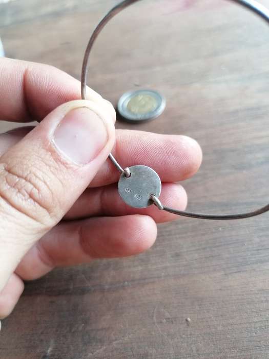 925 sterling silver Bracelet with capital `M`