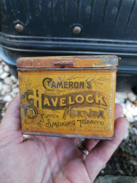 Rare find a antique Cameron`s havelock 4 oz Tabacco tin