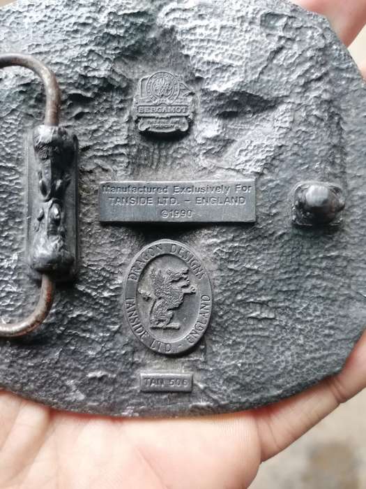 AWESOME IRON HORSE BELT BUCKLE MANUFACTURED EXCLUSIVELY FOR TANSIDE LTD ENGLAND 1990