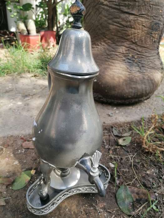 Vintage Metawa Holland Pewter Teapot Coffee Urn Base and Heating Wick