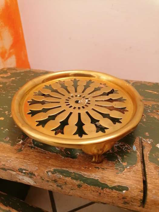 Solid Brass Teapot Trivet - 1902 - Joseph Sankey and Sons (J.S.&S) England