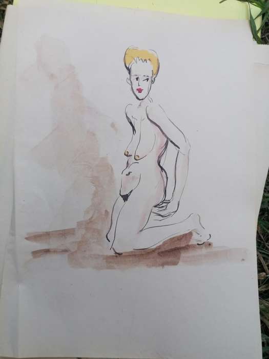 Rare find a original Marylski Jerzy Luszczewski (George) nude