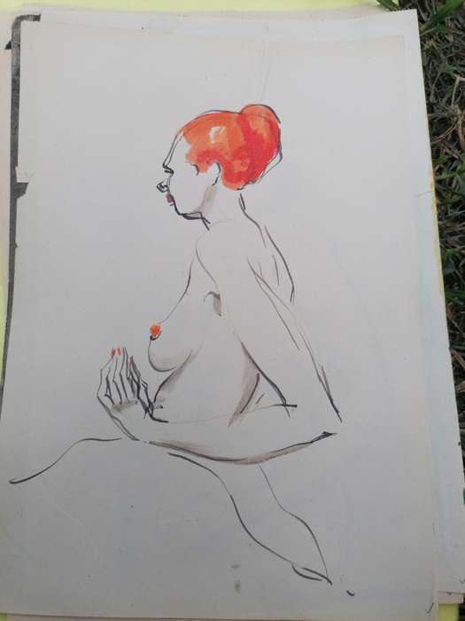 Rare find a original Marylski Jerzy Luszczewski (George) nude