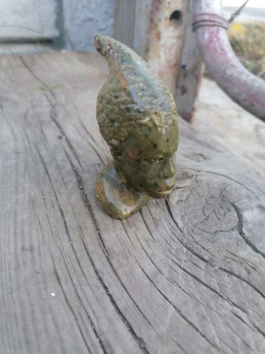 Small Vintage African stone head carving