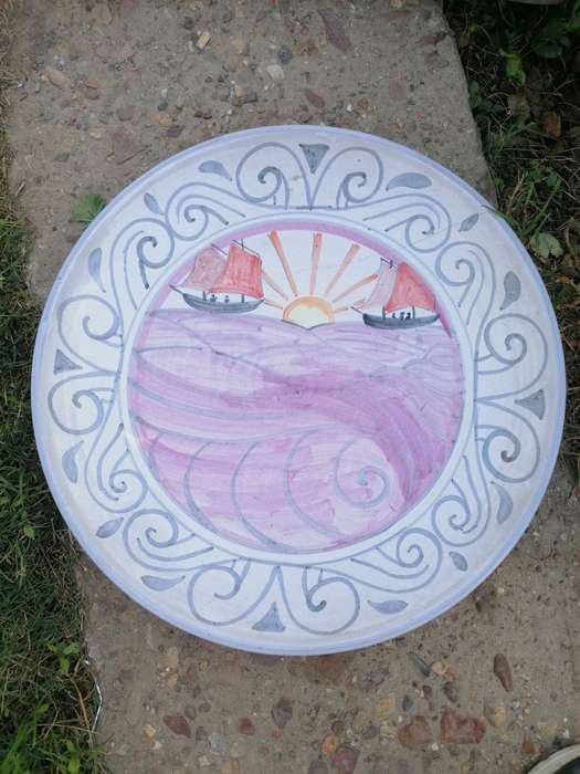 Massive large decor plate