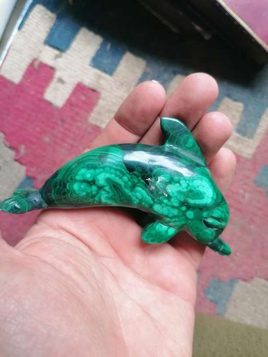 MALACHITE DOLPHIN ORNAMENT