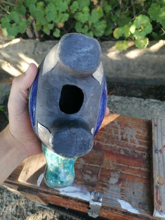 Raku Pottery Hippopotamus Hippo Figurine Made in South Africa
