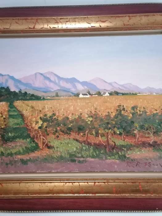 large Roelof Rossouw `evening light Robertson` 910 x 610mm