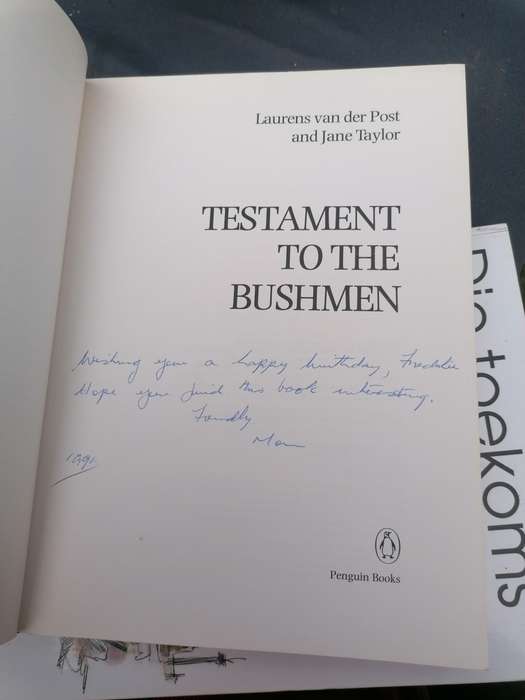Testament to the Bushmen  Van der Post, Laurens & Taylor, Jane
