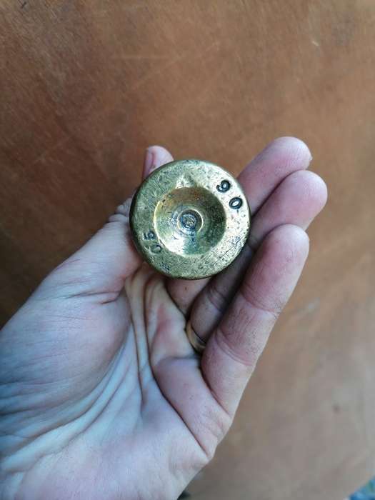 Antique 8 oz brass weight