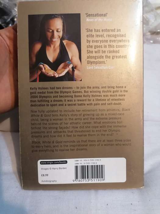 Kelly Holmes: Black, White & Gold - My Autobiography Book by Kelly Holmes