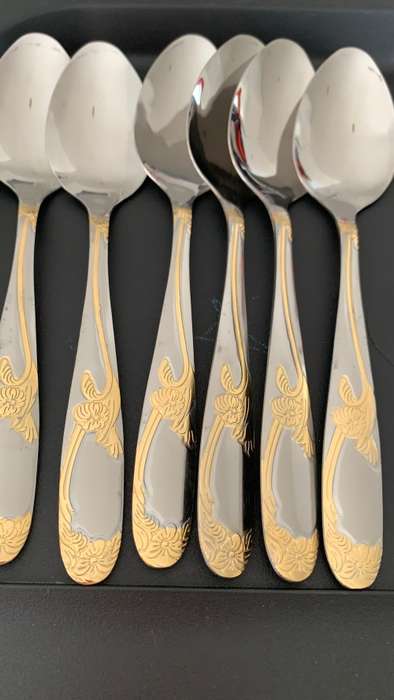 **Winter Sale : 80% OFF 6piece Floral silver TableSpoon Set**