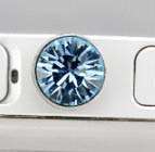 Blue Swarovski Crystal Cell Phone Dust Proof Plug Accessories