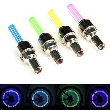 Motorcycle/Bicycle/Car/Vehicle LED Gas Nozzle Wheel Safety/Decorative Light (4-Pack)..!