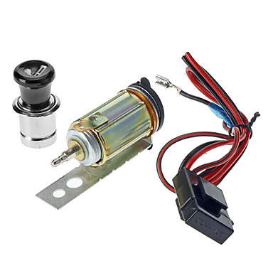 12V Motorcycle Car Cigarette Lighter Charger Socket (Black)..!