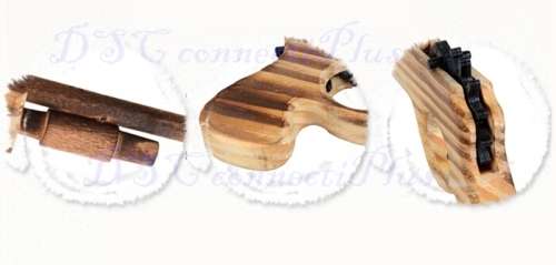 Kids Toys Wooden Toy Gun Classic Playing Rubber Band Pistol Elastic Band Launcher (Brown)..!
