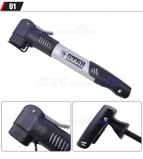 DUUTI Mini Portable Aluminum Alloy Bicycle Air Pump Bike Tire Inflator Super Light Small Accessories