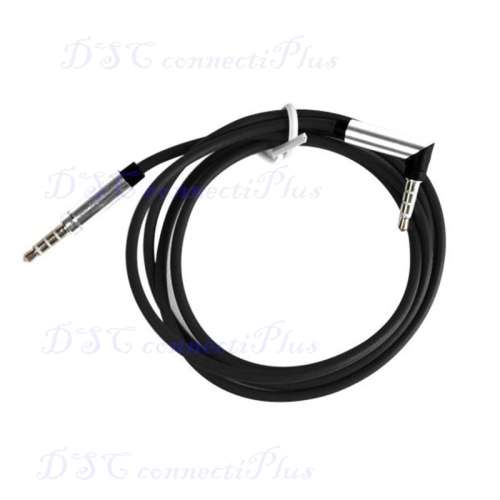 3.5mm Jack Right-angled Elbow Male to Male Stereo Headphone Car Aux Audio Extension Cable (Black)..!