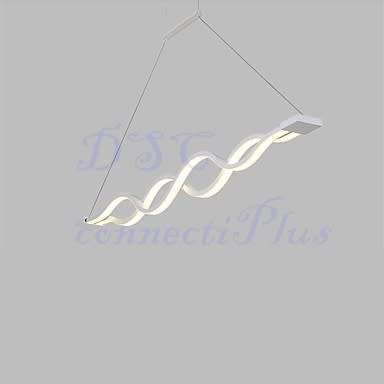 Modern Horizontal Style Remote-controlled LED Pendant Light For Living Space Bedroom Kitchen Dining