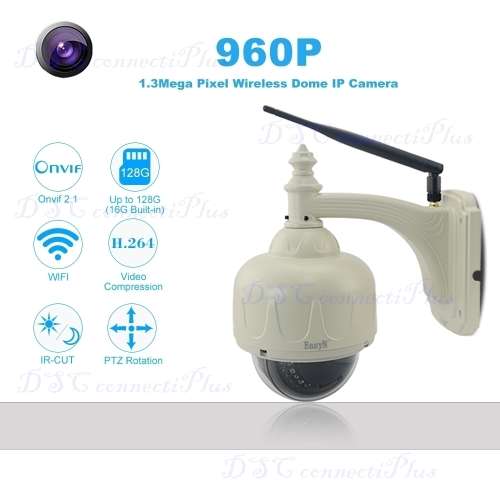 EasyN 960P Wi-Fi Wireless HD Security Outdoor IP Camera Built-in 16GB Card Night Vision Onvif P2P..!