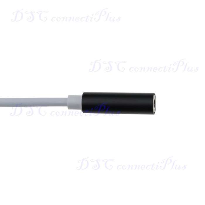 Mini Type-C to 3.5mm Female AUX Earphone Audio Cable 2-in-1 Music Port Adapter (Black+White)..!