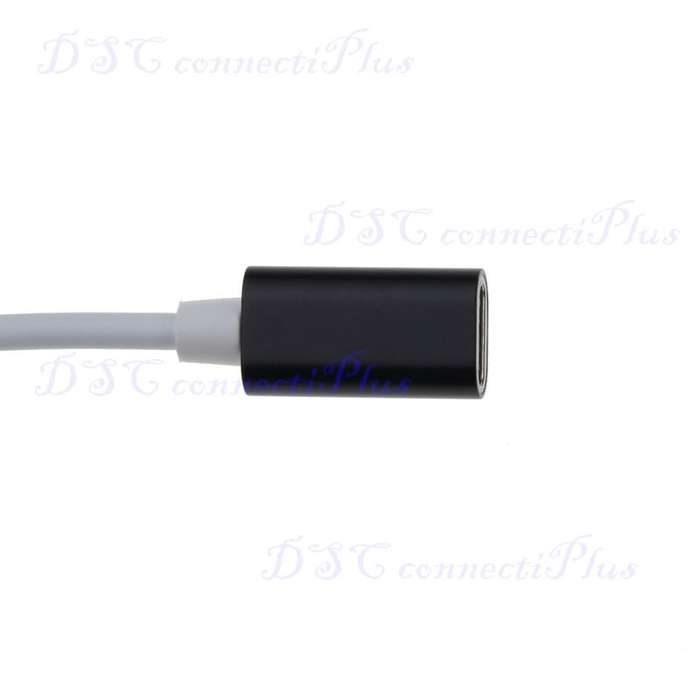 Mini Type-C to 3.5mm Female AUX Earphone Audio Cable 2-in-1 Music Port Adapter (Black+White)..!