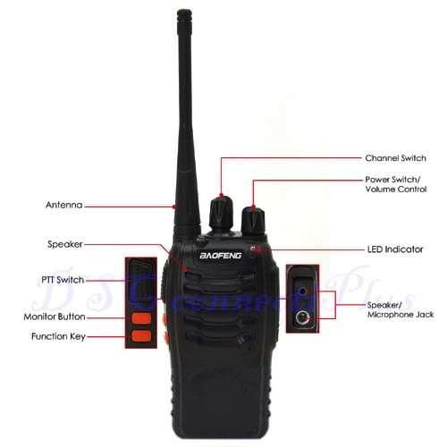 Original Baofeng BF-888S Handheld 5Km Transceiver UHF Two-way Radio Walkie Talkie (Black)..!