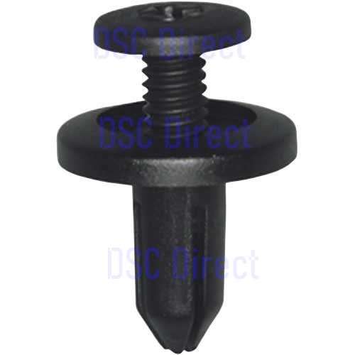 Push Type Car Auto Retainer Clip (Black)..!