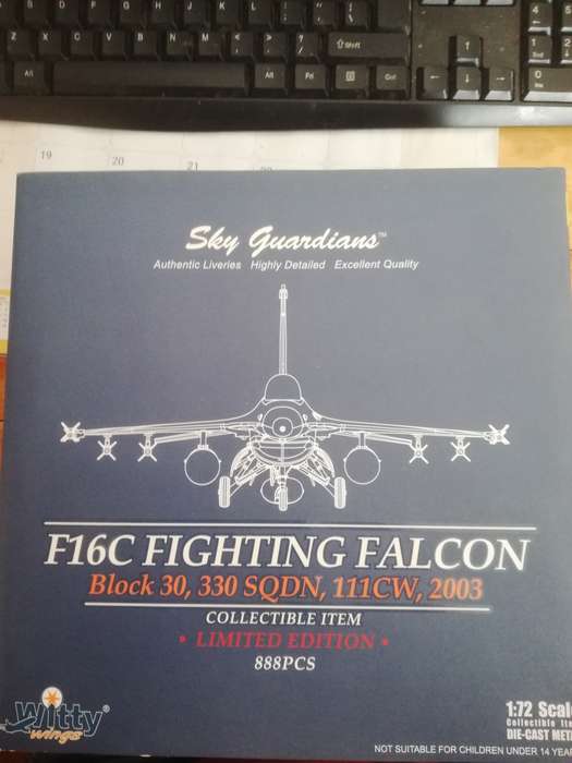 WITTY WINGS 1:72 F16C FIGHTING FALCON BLOCK 30, 330 SQDN, 111CW, 2003ITEM NO WTW-72-010-024