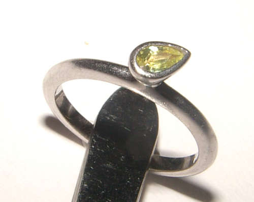 SWEET NATURAL PERIDOT IN SOLID STERLING SILVER RING!!!