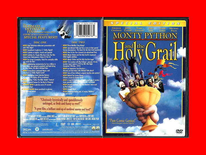 SALE! SPECIAL EDITION DVD - MONTY PYTHON AND THE HOLY GRAIL  -  REGION 1 EDITION