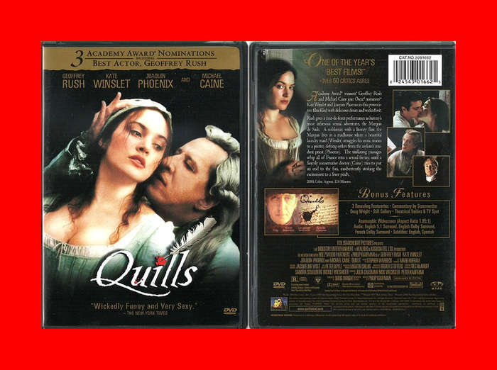 HUGE DVD SALE! - QUILLS  -  REGION 1 EDITION (NEW)