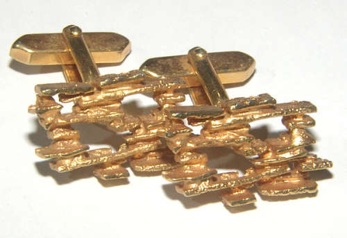 GOLD NUGGET ANTIQUE CUFFLINKS