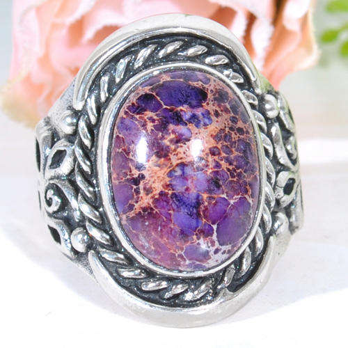 ***WOAW!***AMAZING SEA SEDIMENT JASPER DRESS RING!!! - Brand New!