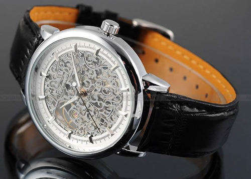 NEW ON BIDORBUY -  Skeleton Transparent Mechanical Stainless Steel Men's Watch - NEW!