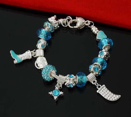 ***CHARM-ING!*** SILVER PANDORA CHARM BRACELET - ADORABLE!