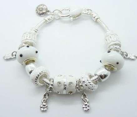 ***CHARM-ING!*** SILVER EUROPEAN/PANDORA CHARM BRACELET - ADORABLE!