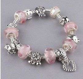 ***CHARM-ING!*** SILVER EUROPEAN/PANDORA CHARM BRACELET - ADORABLE!