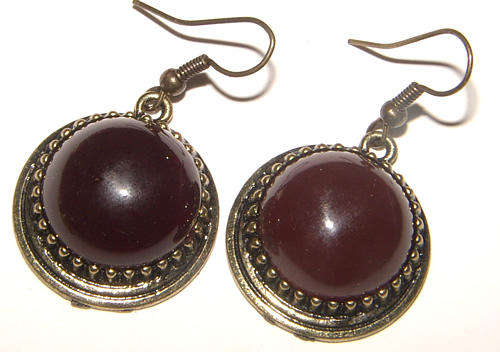 ***FASHION COLLECTION!!*** DANGLING EARRINGS WITH CREATED GEMSTONES SET IN BRONZE!!!