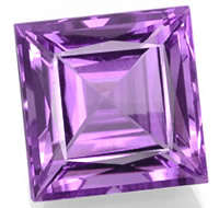 NATURAL AMETHYST - BRIGHT PURPLE SQUARE FACET - 0.305cts