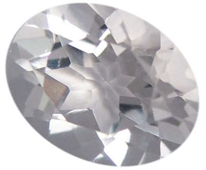 NATURAL TOPAZ -  TOP WHITE OVAL FACETED - 3.650cts