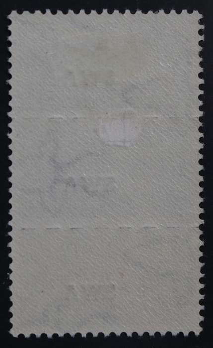 SACC 154:S.W.A. Red. W. E. overp.`S W A` 4d slate-green strip of 3.Nearly MNH, very faint hinge-mark