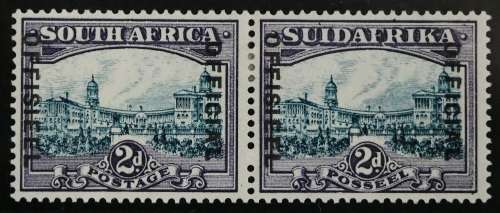 SACC 15a: Official Stamps of S.A.1930-1947. 2d blue and viol. pr. ( Roto iss 44a of S.A.). MH.