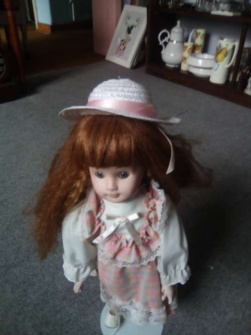 VINTAGE PORCELAIN DOLL MARKED
