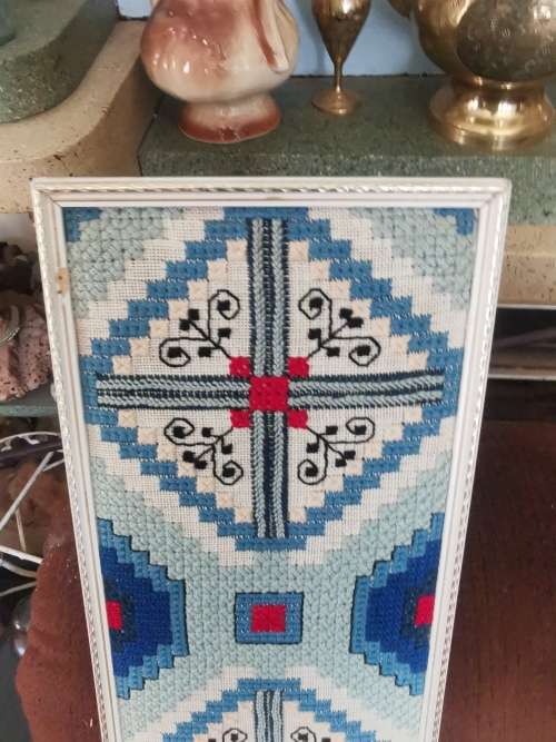 VINTAGE FRAMED TAPESTRY