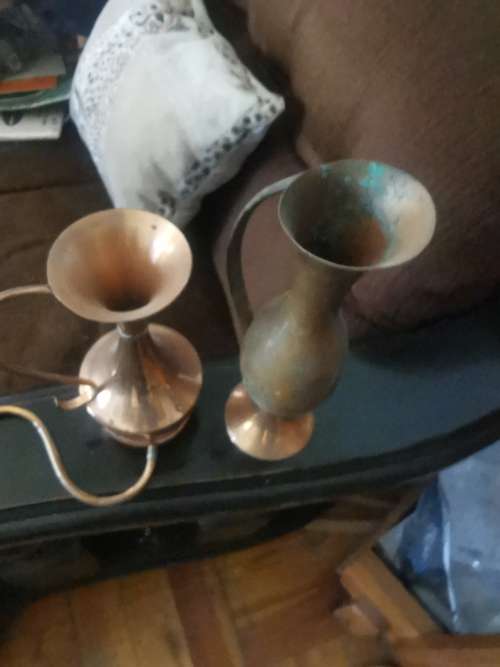2 copper vases