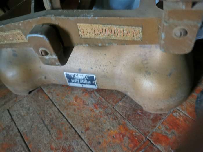 ANTIQUE BURMINGHAM SCALE WITH WEIGHTS